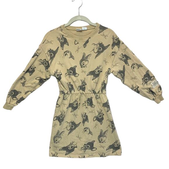 Zara x Disney Classics Bambi Thumper Expressions Dress Girls 10 Animators Images - Picture 1 of 8